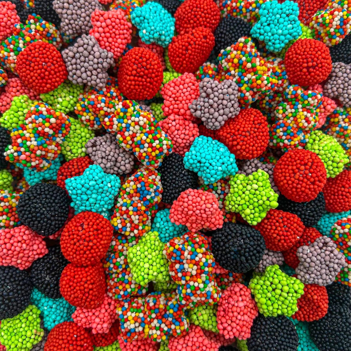 Crunchy Gummy Candy Mix | 2 Pound Bulk Bag | Rainbow Nonpareils Bears, Berrie...