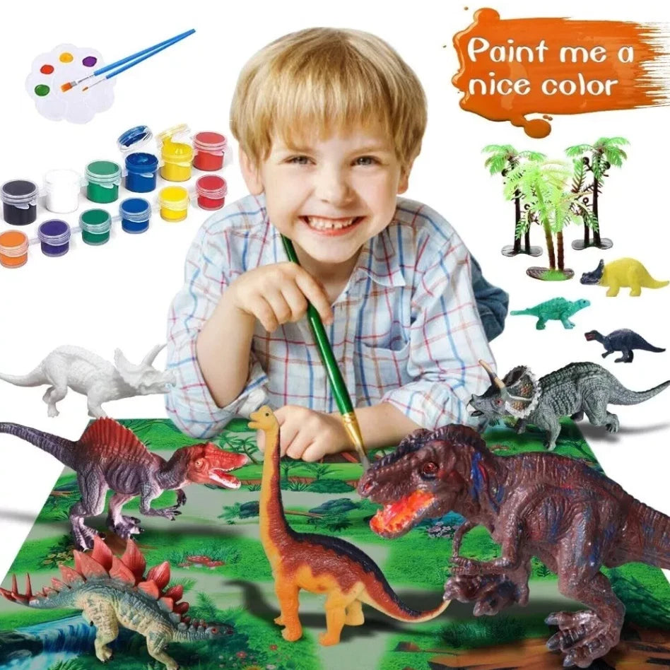 Dinosaur Arts and Crafts Set Painting Toy for Kids Gift for Boys & Girls