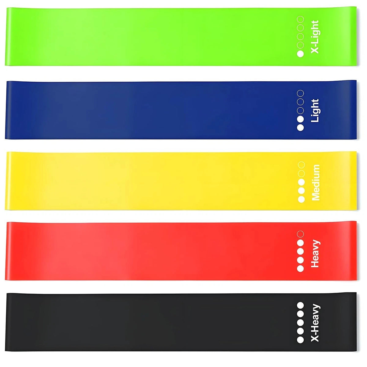 Resistance Bands Set of 5 Loop Exercise Bands for Yoga Fitness Workout Gym
