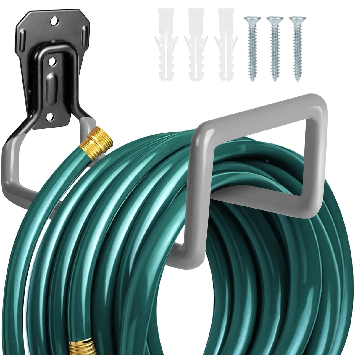 Heavy Duty Metal Garden Hose Holder Wall Mount Outdoor Water Storage Hanger