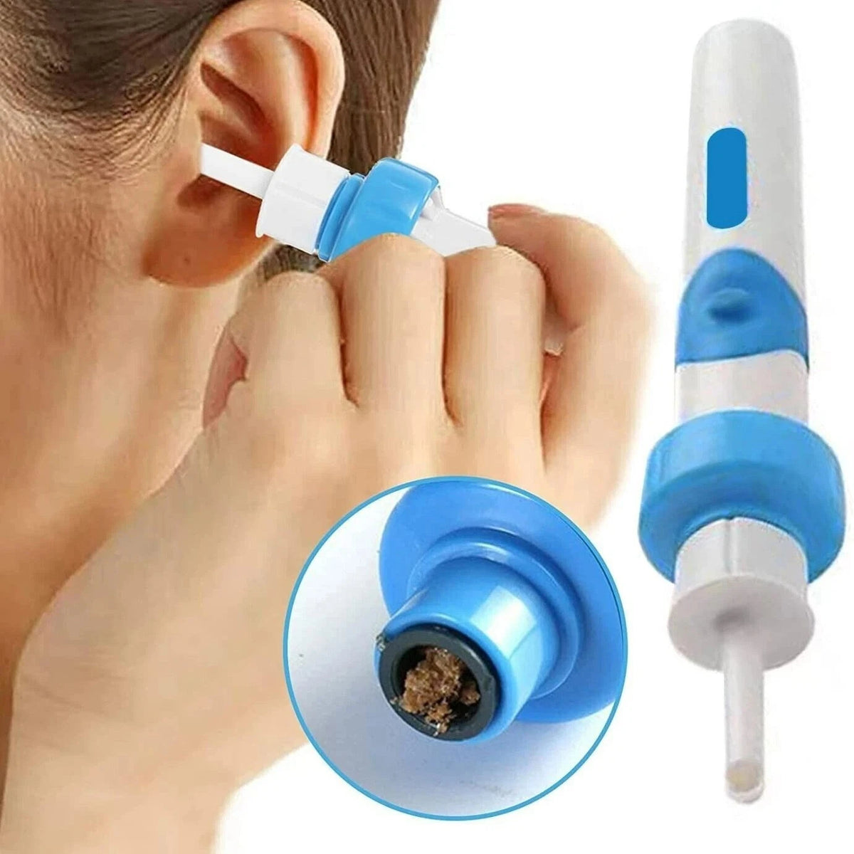 Electric Cordless Vacuum Ear Cleaner Wax Remover Safety Painless Cleaning Device