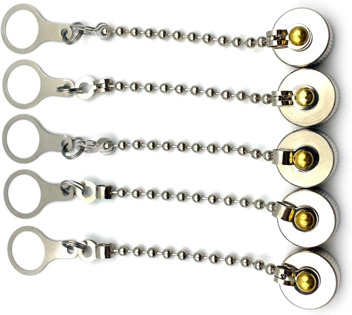 5Pcs GX16 Metal Dust Cap with Chain, GX16 Aviation Connector Plug Cover Circular