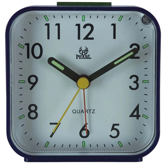 Classic Alarm Clock LED Desk Nightlight Snooze Quiet Non Ticking Battery Powered