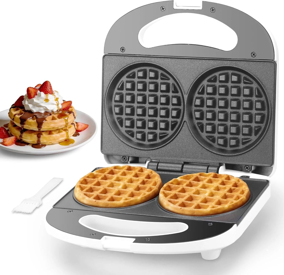 Double Mini Waffle Maker Machine, Chaffle Maker, Waflera Electrica, Small Waffle