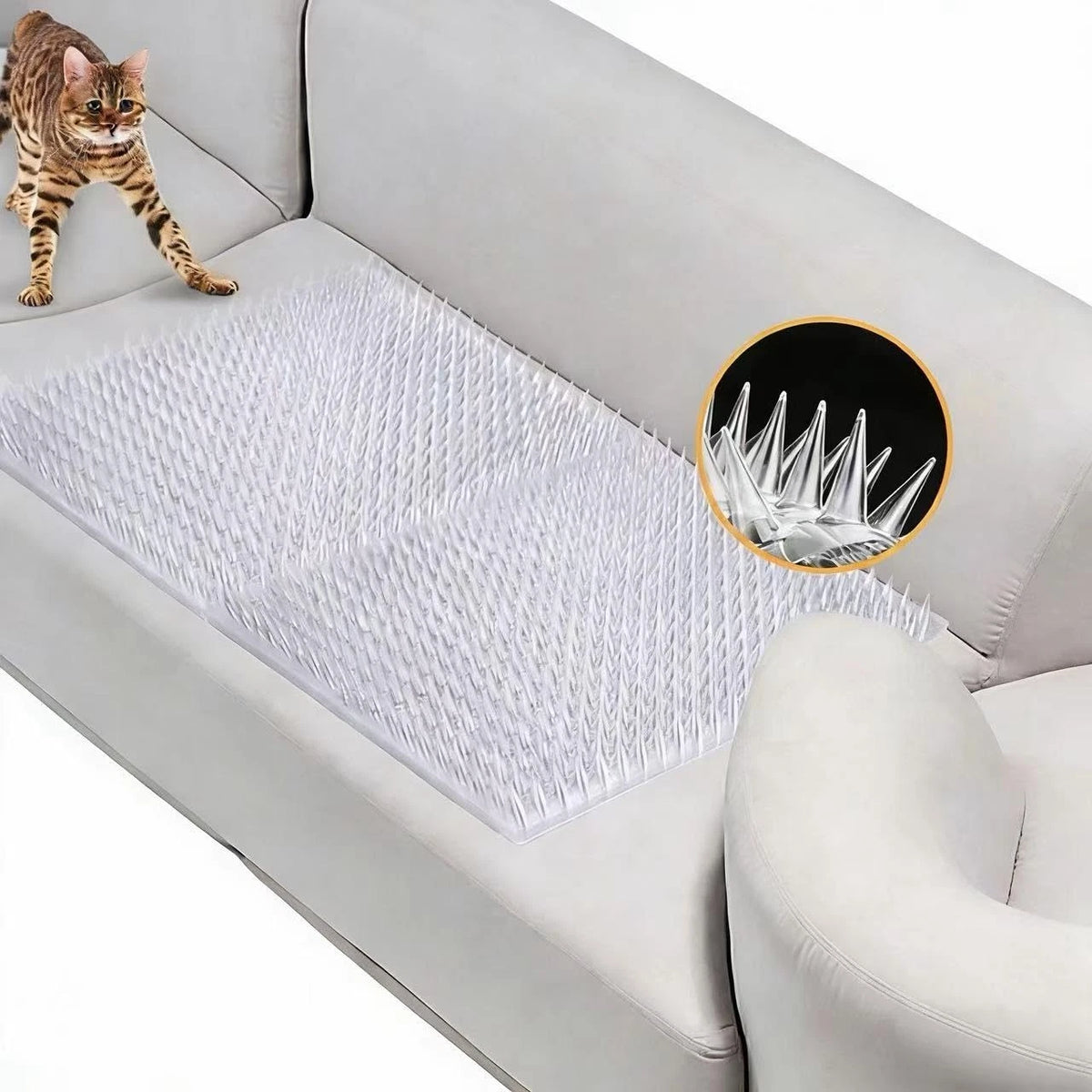 10 Packs Scat Mat for Cats, 13X16 inches Pet Deterrent Spikes, Indoor...