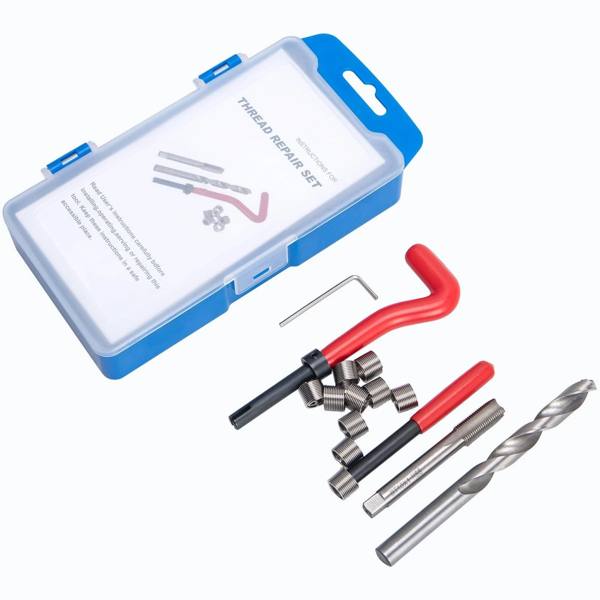 Thread Repair Kit, HSS Drill Helicoil Kit (Metric, M10 x 1.0