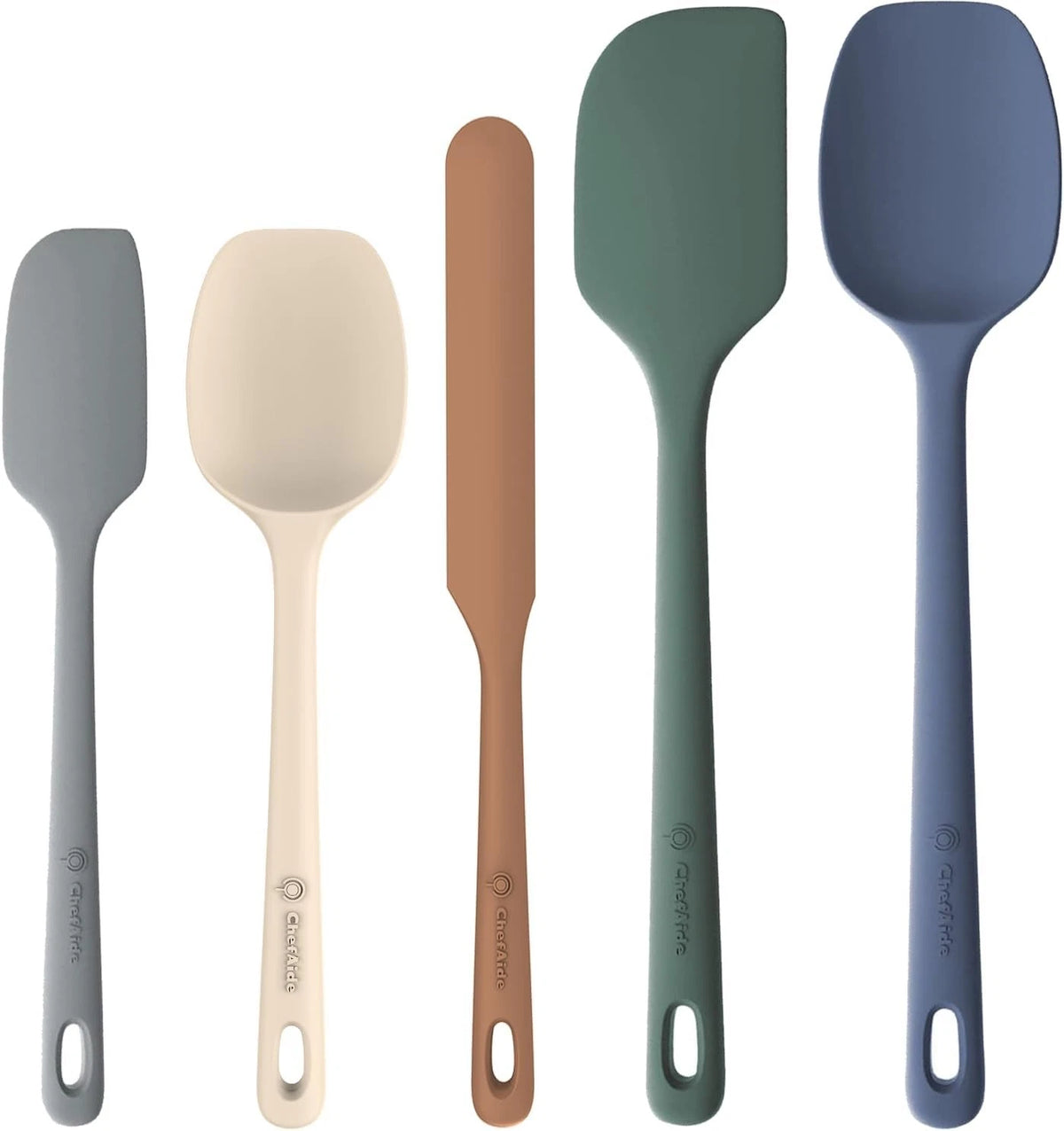 5 Pieces Silicone Spatula Set, Food Grade Rubber Spatula, Upgrade Strong Handle