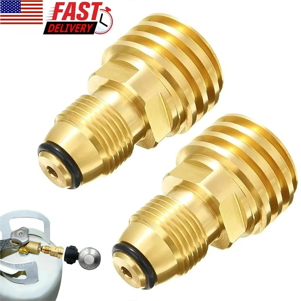 2Pcs POL to QCC1 Propane Tank Adapter 100 lbs LP Tank Valve to Type-1 Fitting US