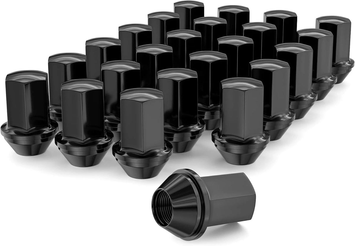 24 PCS 14x1.5 Pitch Studs Wheel Lug Nuts, 1.8 inch Height OEM 24pcs（14x1.5 BK）