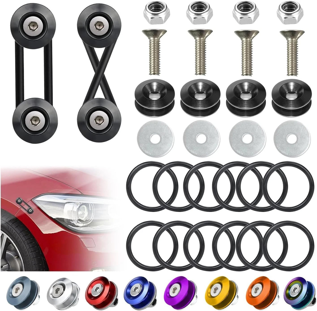 Universal Bumper Clips, Front Rear Bumper Quick Release Kit, Bumper Holders f...
