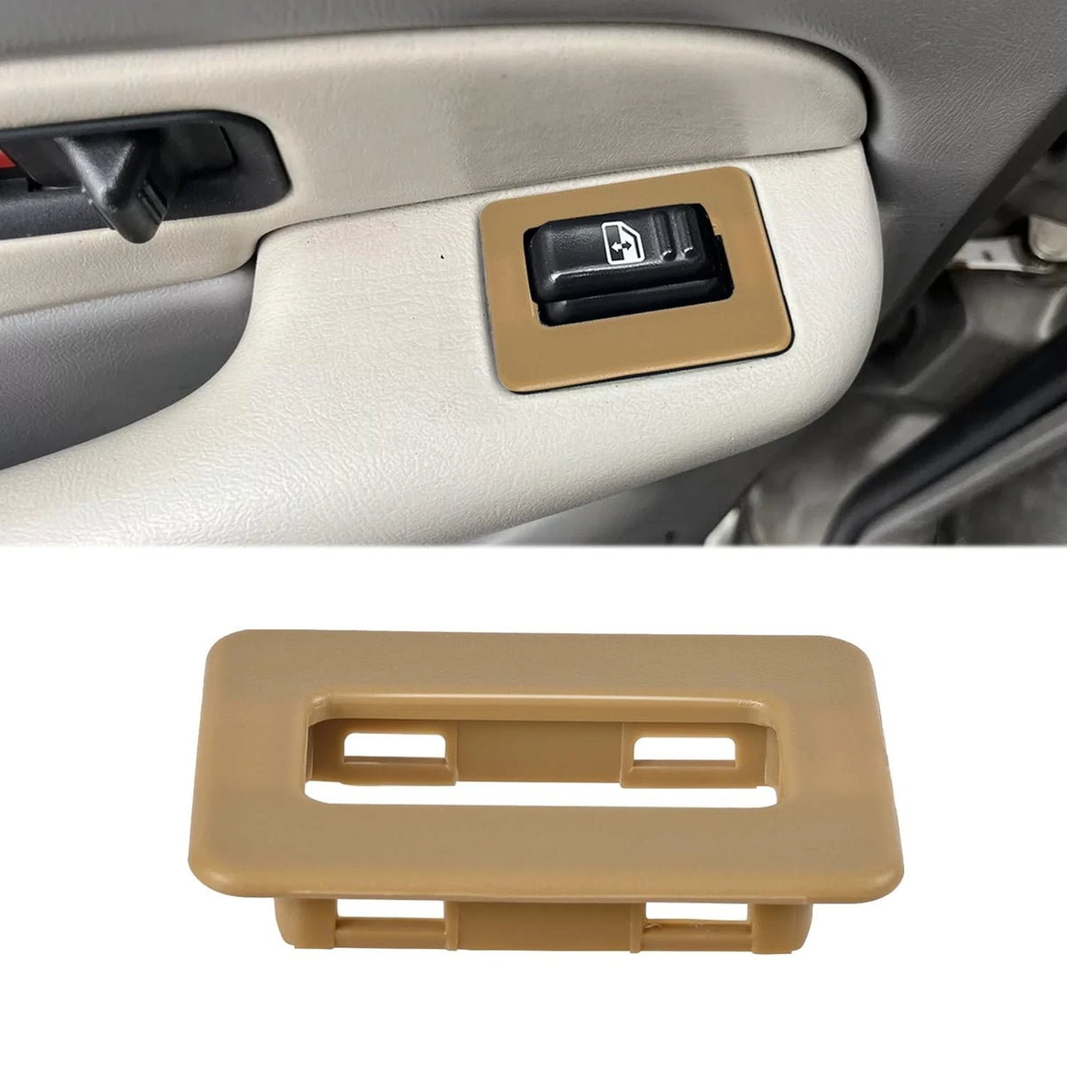 Rear Power Window Switch Trim for Silverado for Escalade 2000-2002（Beige)