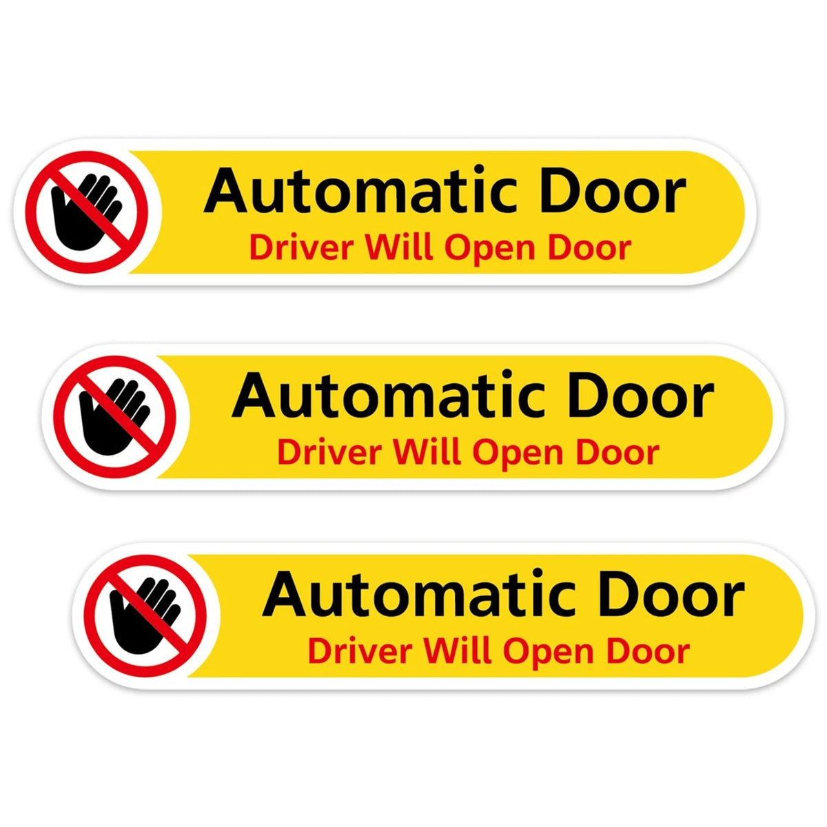 3 Pack Automatic Door Sticker, 5