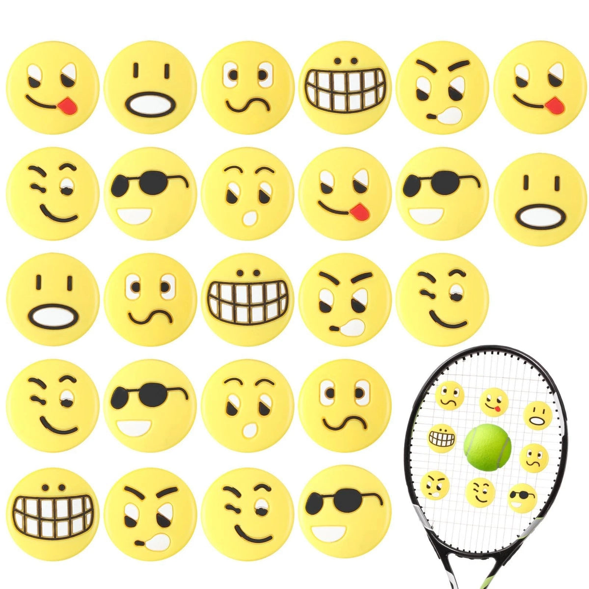 30 Pcs Tennis Vibration Dampener Silicone Tennis Racket Dampener Cute Tennis Sup