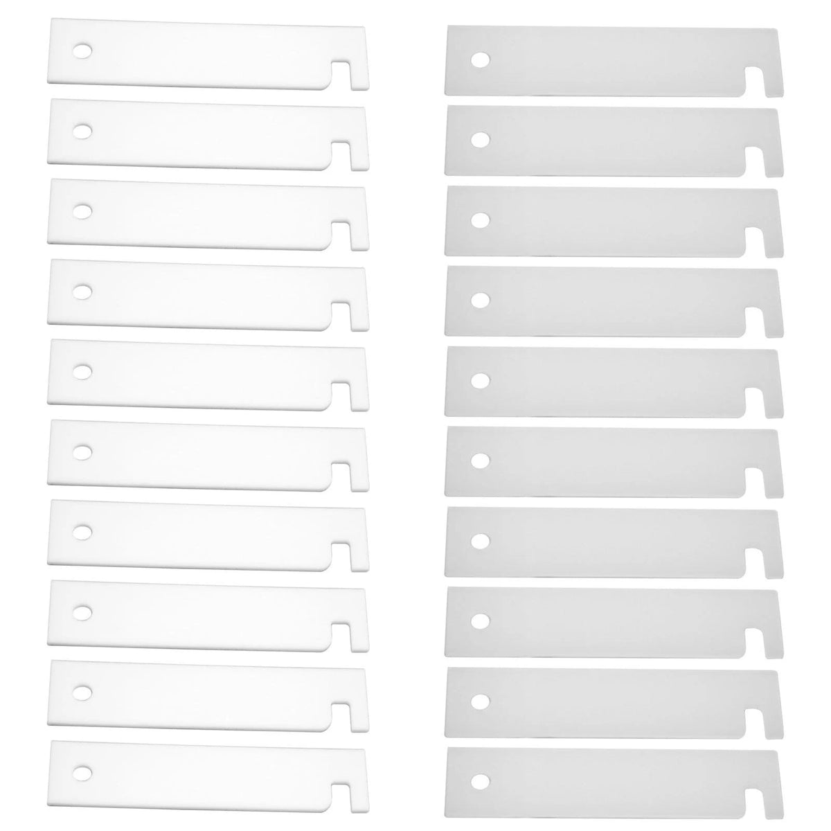 20 Pcs WE3M51 WE3M52 Clothes Dryer Teflon and Nylon Drum Bearing Slide white