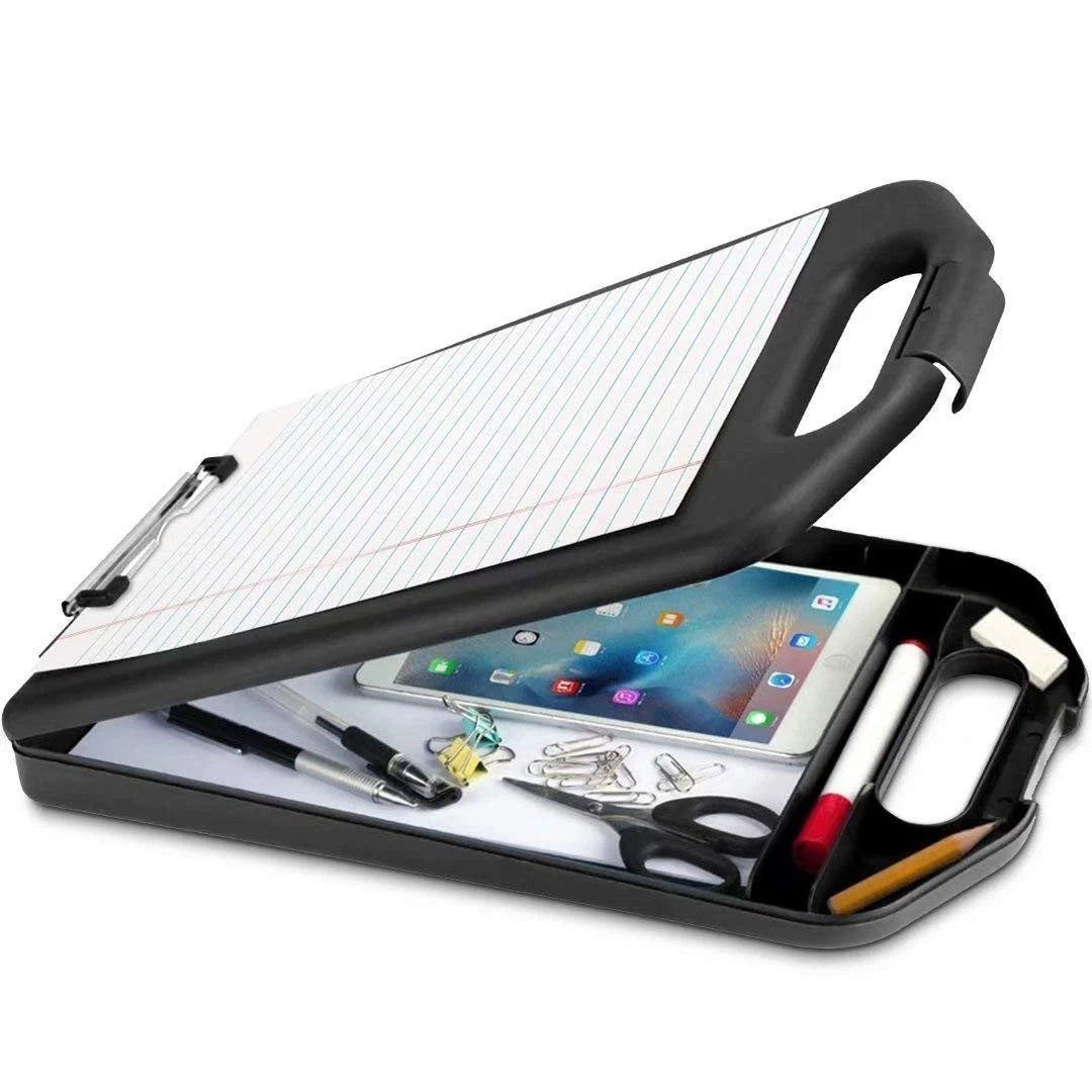 Storage Clipboard with Handle, Plastic Compartment Hold 200 Letter Sized Paper,H