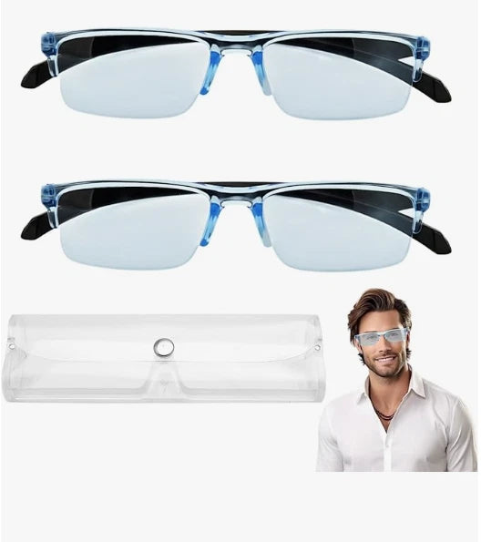2 Pcs Auto Focus Glasses, Automatic Zoom Reading Intelligent Self Adjust