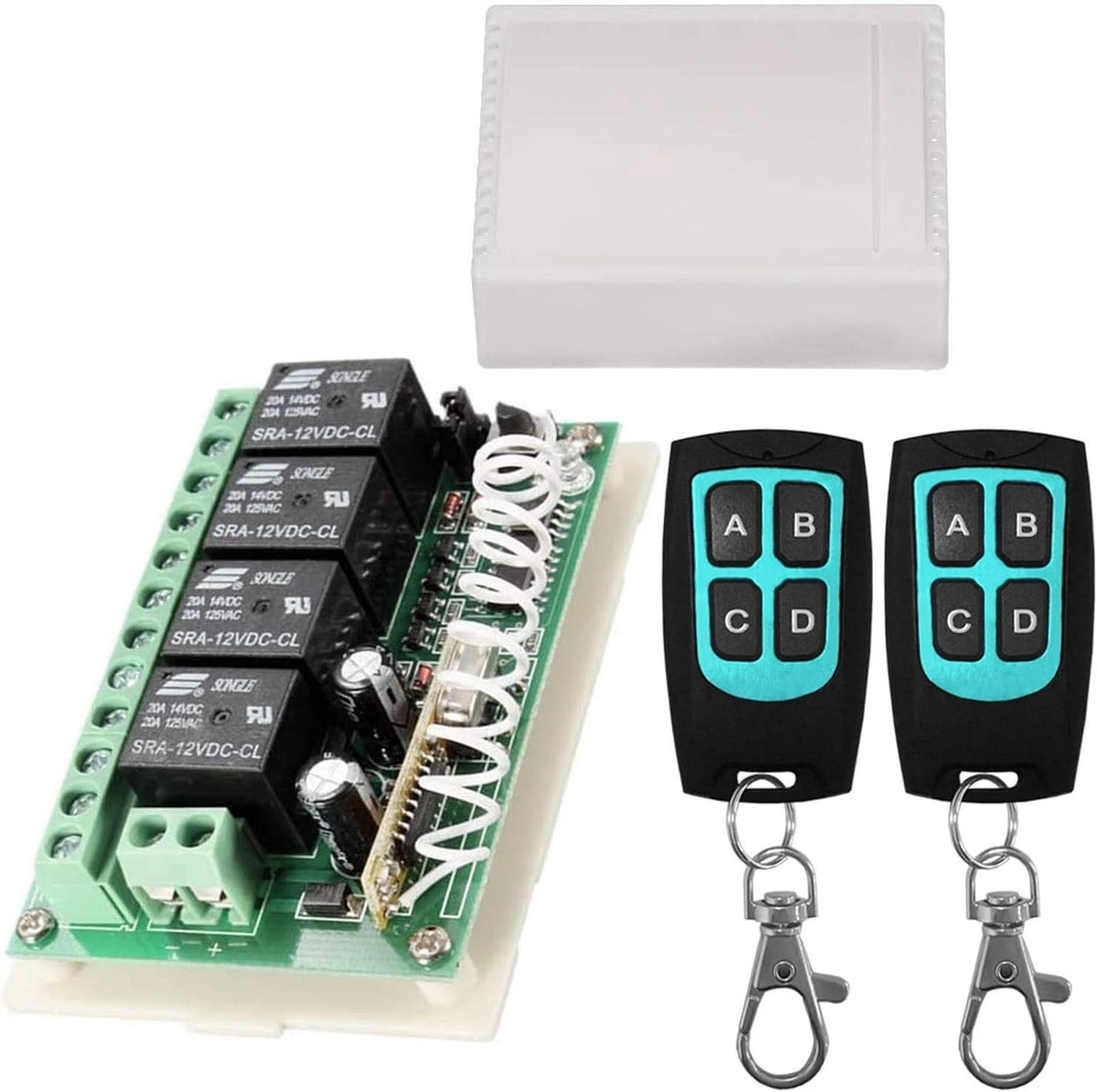 12V Relay Remote Switch Wireless RF Remote Control Switch 4 Channel Relay Module