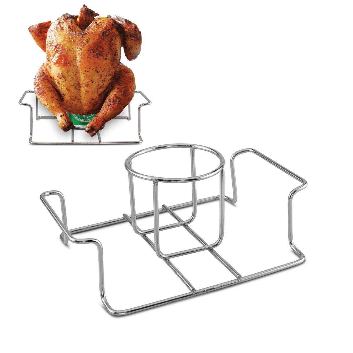 Beer Can Chicken Holder Stainless Steel Grill Smoker Premium Grade Koohere Stand