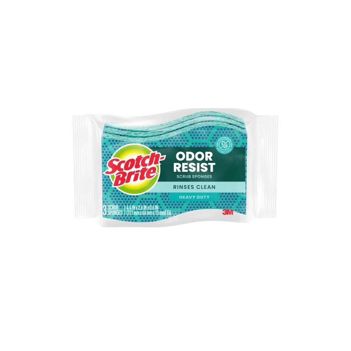 Scotch-Brite Odor Resist Heavy Duty Scrub Sponge, Dishwasher-Safe Kitchen
