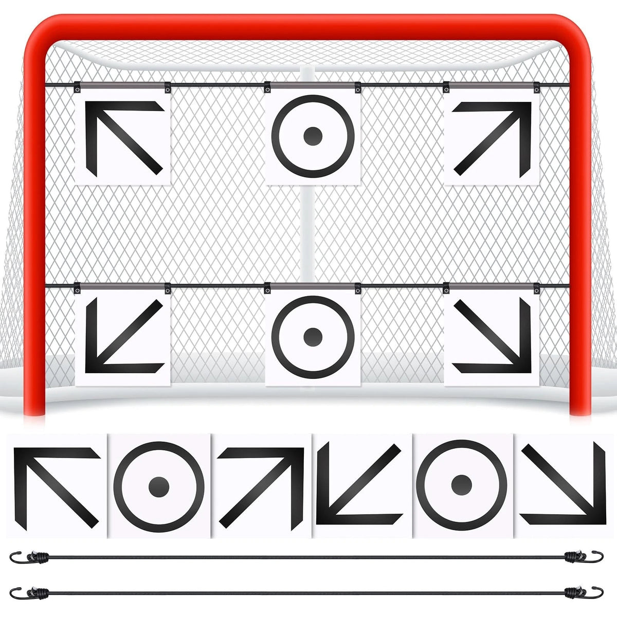 8 Pcs Hockey Shooting Net Targets for Hockey and Lacrosse Training Aid Lacros...
