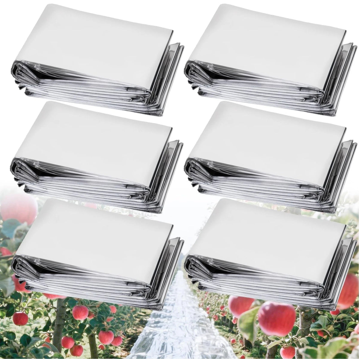 6 PCS Reflective Mylar Film - Mylar Blankets for Garden Greenhouse