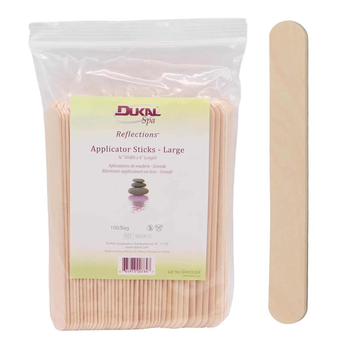 Large Wooden Wax Sticks - Body Hair Removal Applicator for Waxing, ¾” x 6” Pa...
