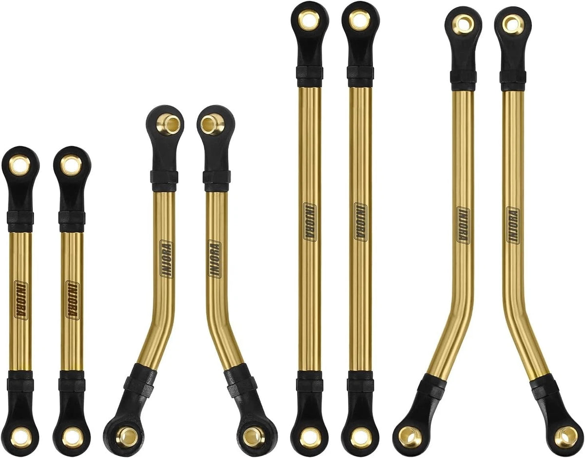 INJORA 8PCS Brass High Clearance Links Set for 1/18 RC Crawler TRX4M High Trail