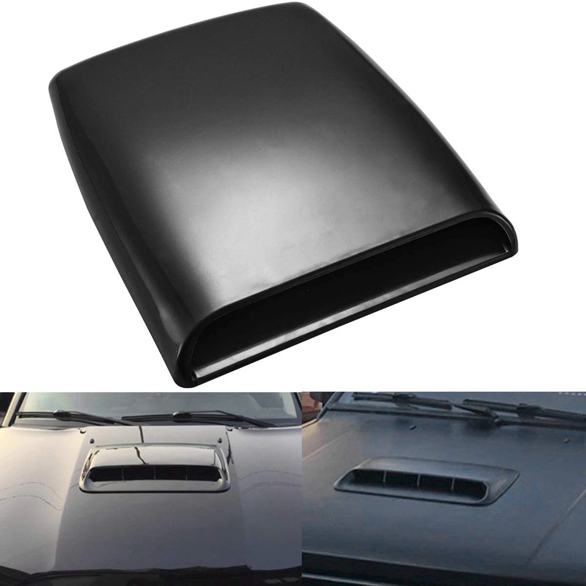 Universal Car Decorative Air Flow Intake Hood Scoop Vent Turbo Bonnet Cover C...