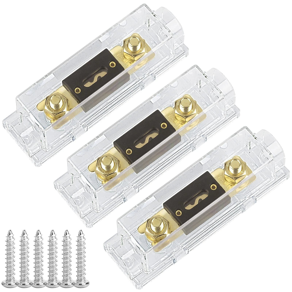 3 Pack 300 AMP ANL Fuse Holder⭐Block 0/2/4/8 Gauge AWG Car Audio 300A 1/0⭐
