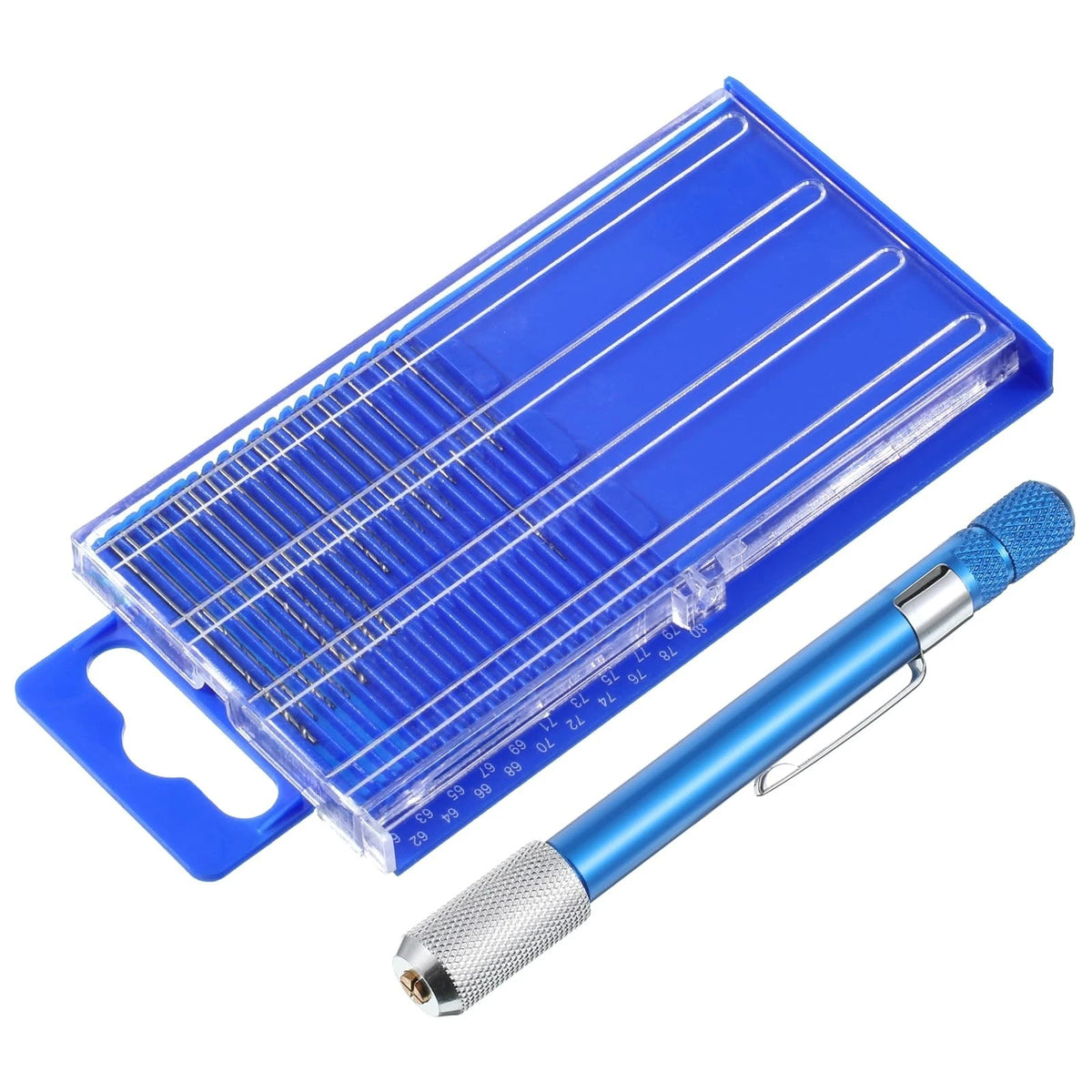 21 PCS Metric Mini Micro Drill Bit Set, Carburetor Jet Drill Bits Pin Vise Set