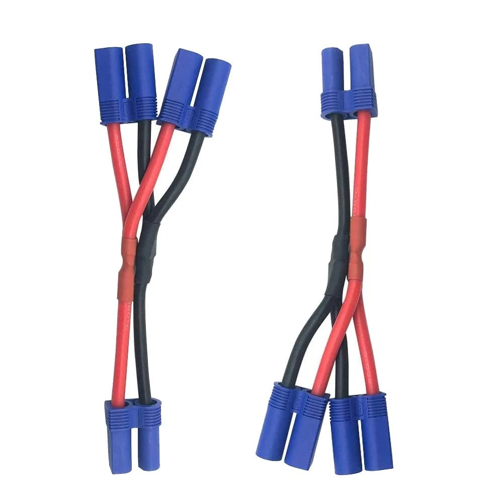 2pcs EC5 Plug Parallel Battery Connector Cable 1Female to 2Male Adapter Split...