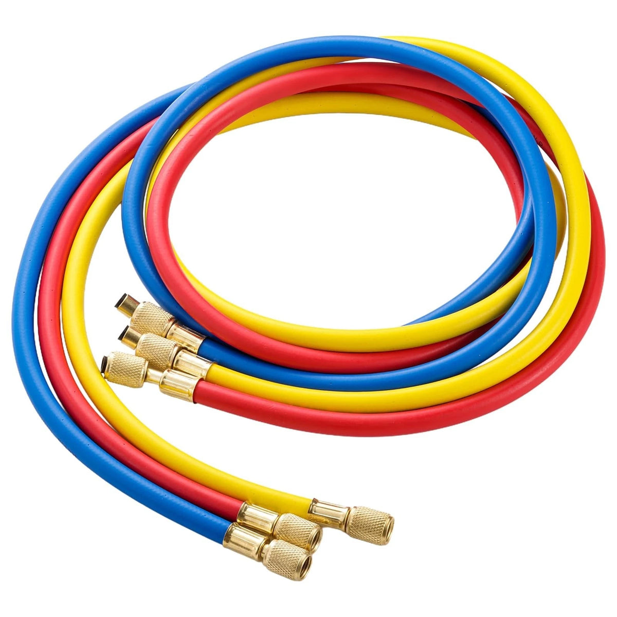 3 Pieces AC Manifold Gauge Hose Kit, Refrigerant Charging Hoses 1/4 SAE, 3FT AC