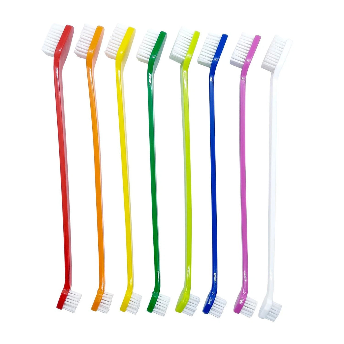 Dog Toothbrush Set of 8 ?Dual Headed Dental Hygiene Brushes for Small to Large