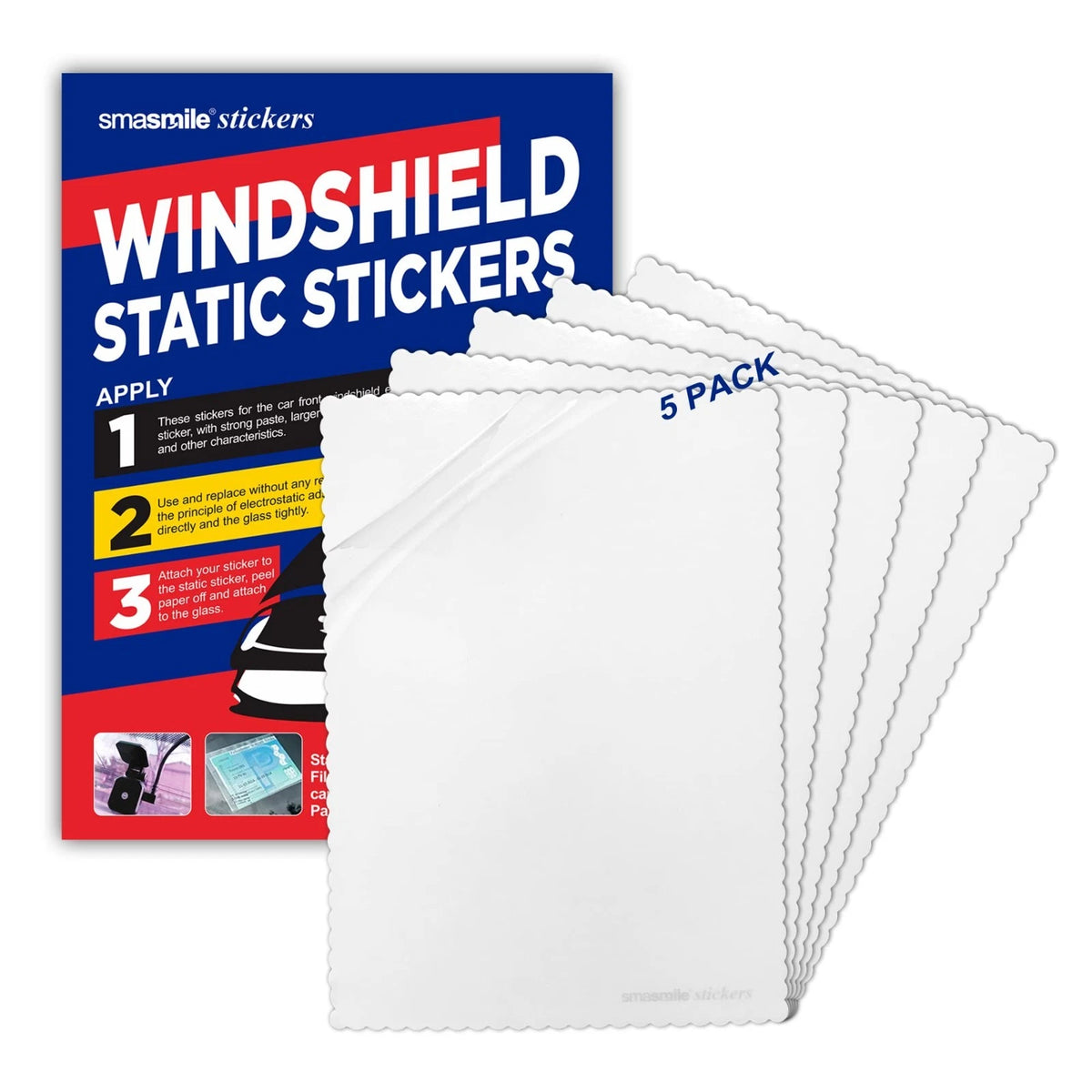 Windshield Sticker Applicator 5 Pack 5