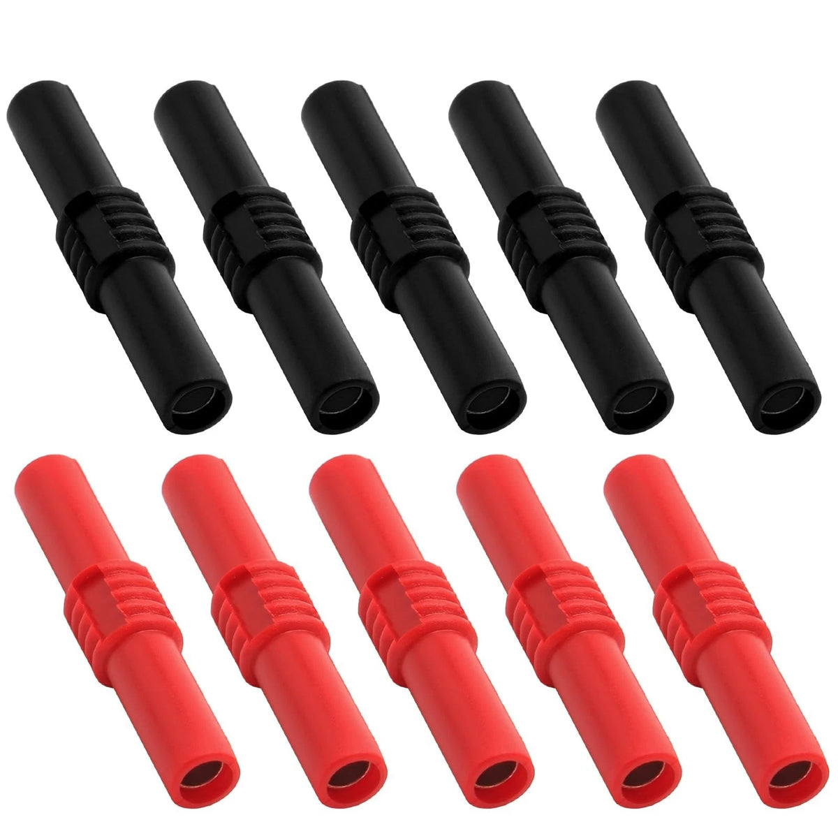 Jiozermi 10 Pcs Insulated 4mm Banana Plug Coupler Banana Socket Female to Fem...