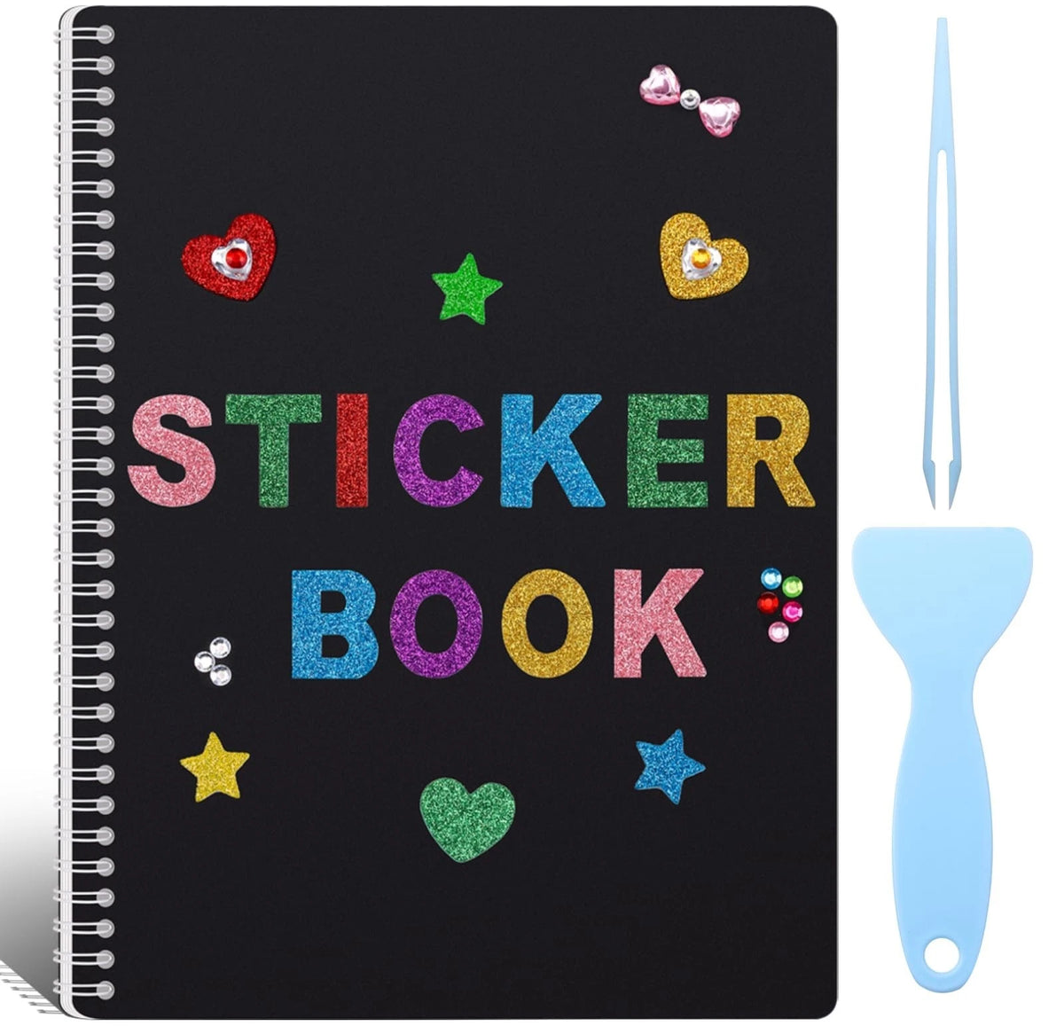 UFU Large Reusable Sticker Book Collecting Album, 8.5?1 Inch ?Large, Black