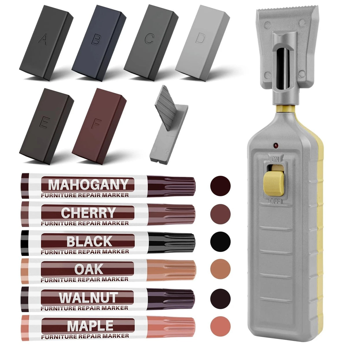 Vinyl Laminate Hardwood Floor Repair Kit - 12 Colors Hardwood Floor Wax with ...