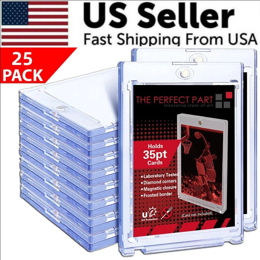 25-200PSC Magnetic Trading Sports Card Holders 35pt One-Touch Hard UV Protection
