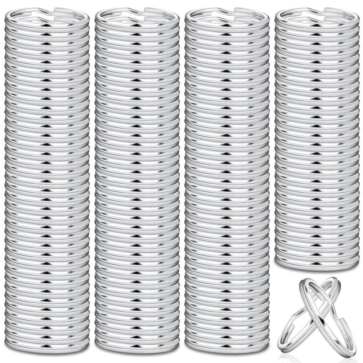 200PCS Key Rings Bulk Split Key Rings Keychain Rings and Crafts 1 Inch (25Mm)