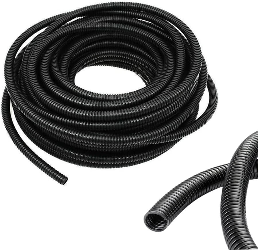 1/4 Inch Wire Loom Split Tubing - 16.5 Ft Cord Protector Electric Wires Covers,