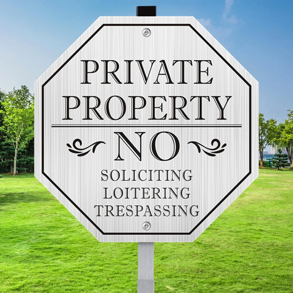 No Trespassing Signs Private Property, No Soliciting Sign for House, 10 X 10 Inc