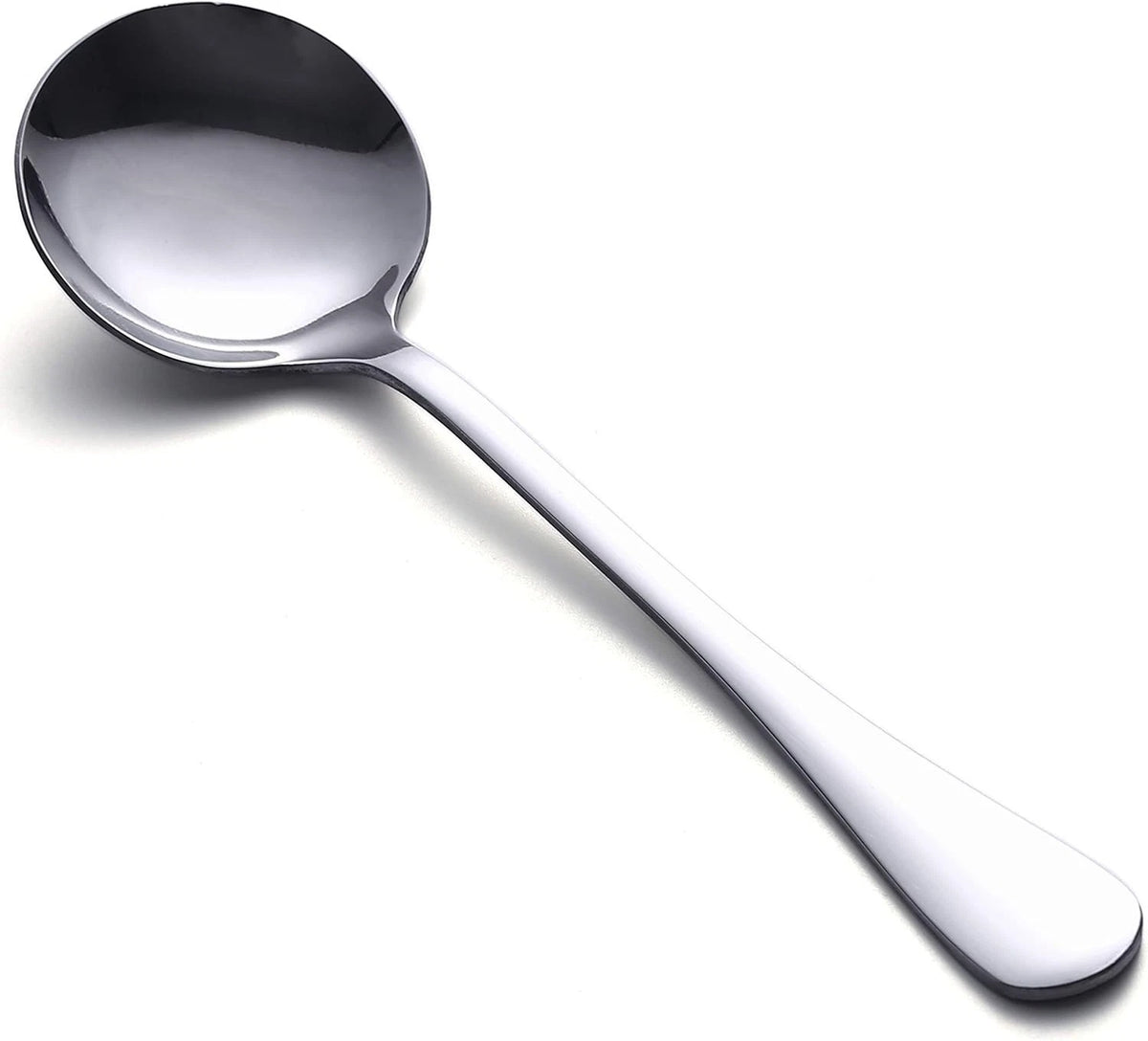 Soup Spoons 8-Piece Premium Stainless Steel Spoons round Spoons, Heavy-Weight