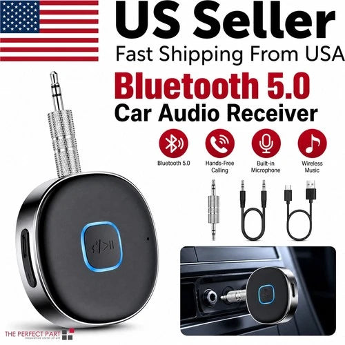 Bluetooth Receiver 3.5mm Aux Car Adapter Wireless Audio Receiver for Home Stereo
