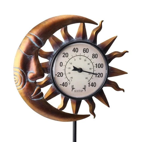 Outdoor Thermometer Decorative Garden⭐Stakes Thermometer Metal Garden Decor⭐
