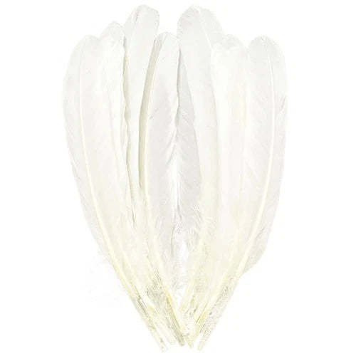 White Feathers,Natural Big Long Goose Feather,8-10 inches Natural