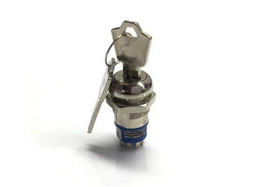 3 Position Single Pole Momentary On-Off-Momentary on Keylock Switch