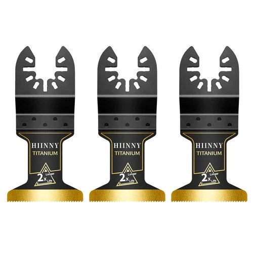 Hiinny 3PCS Titanium Oscillating Tool Blades, Professional Universal Titanium...