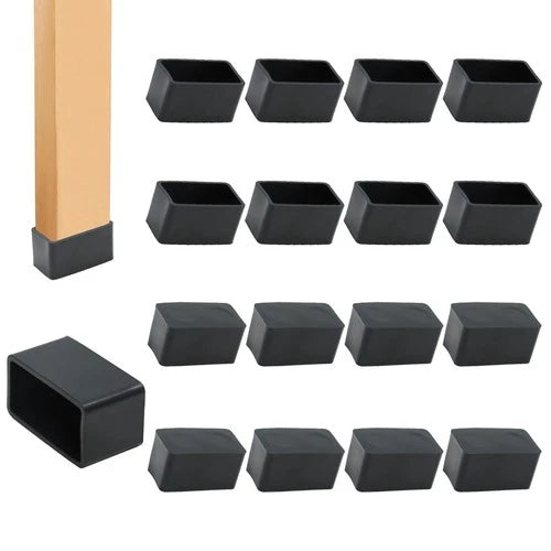 12PCS PVC Rectangle Rubber Chair Leg Tips Caps, 40mm x 20mm Table Foot
