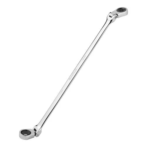 10 * 11 Mm Extra Long Flex-Head Ratcheting Wrench, Metric, CR-V Steel