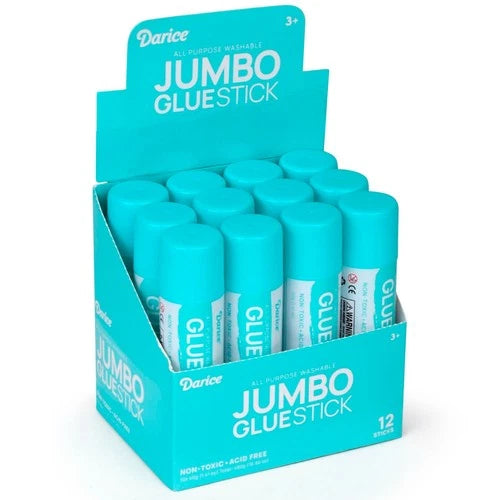 Darice 12 Jumbo Glue Sticks, 1.4 Oz All Purpose Stick Glue, Strong Hold, Easy St